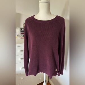MICHAEL Michael Kors Burgundy Knit Sweater, XL